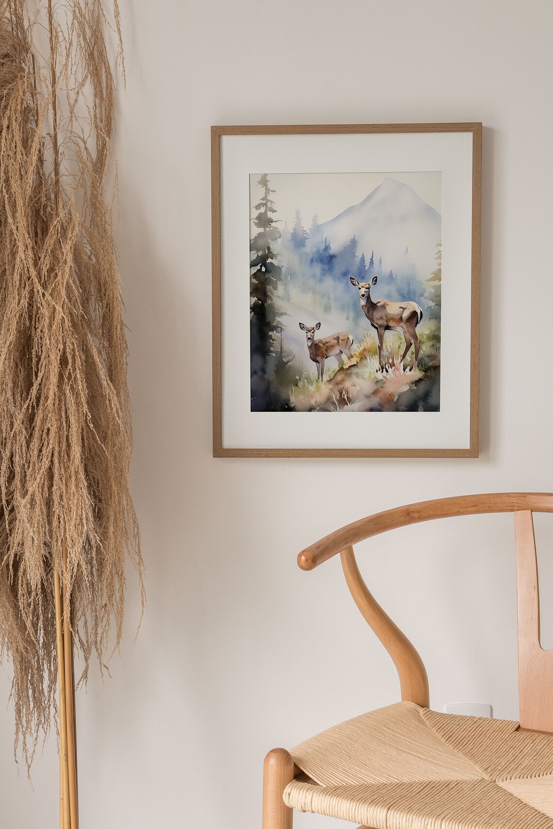 Deer Painting Mount Adams Watercolor Art Print - Image 5
