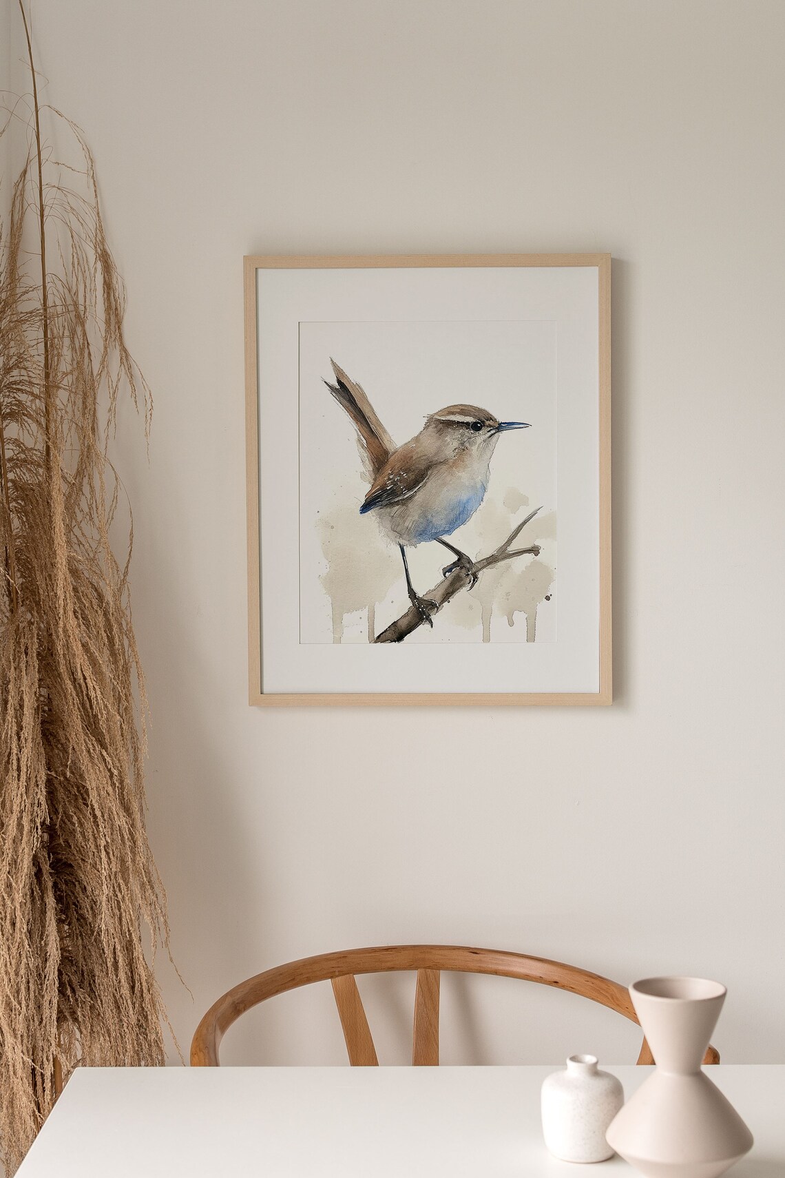 Wren Painting Cute Bird Watercolor Art Print - Image 2