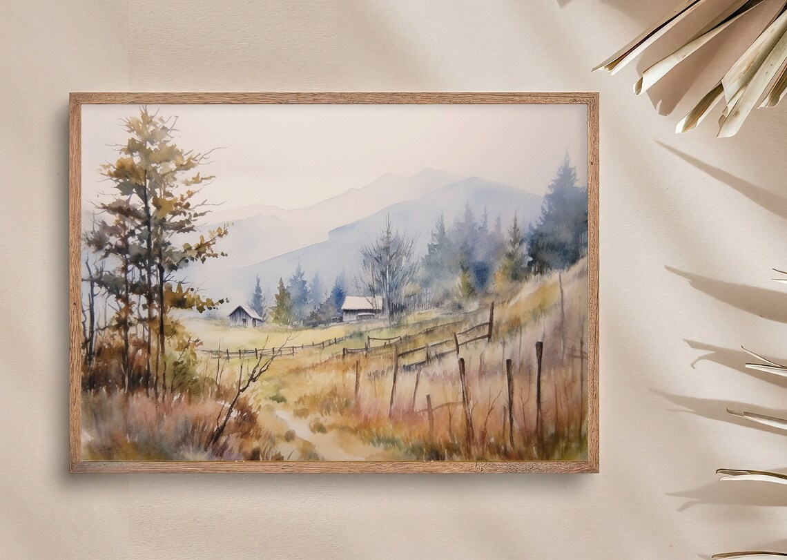 Aspen Farmhouse Landscape Art Print, Autumn Colorado - Image 4
