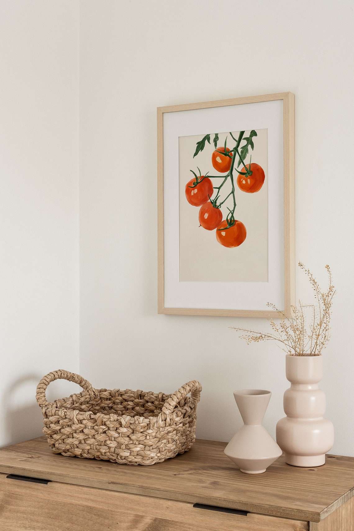 Vine Ripened Red Tomatoes in Bold Watercolor Botanical Poster - Image 4