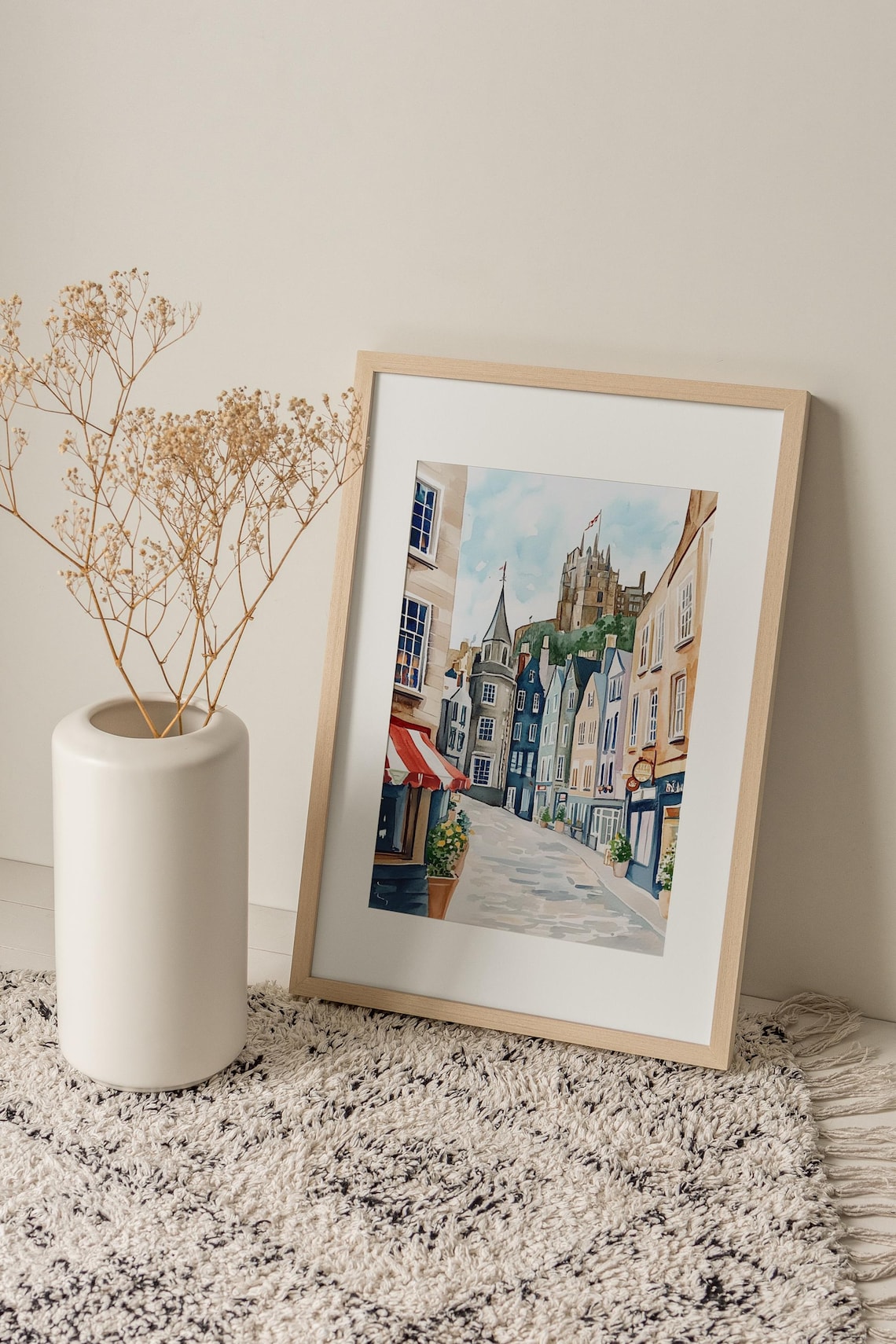 Bow Street Edinburgh Watercolor Art Print, Scotland - Image 5