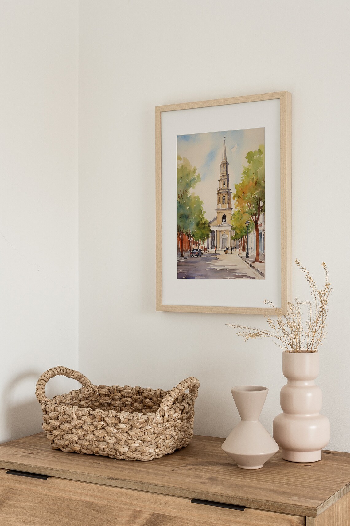 Church Street Watercolor Art Print, Charleston Cityscape - Image 3