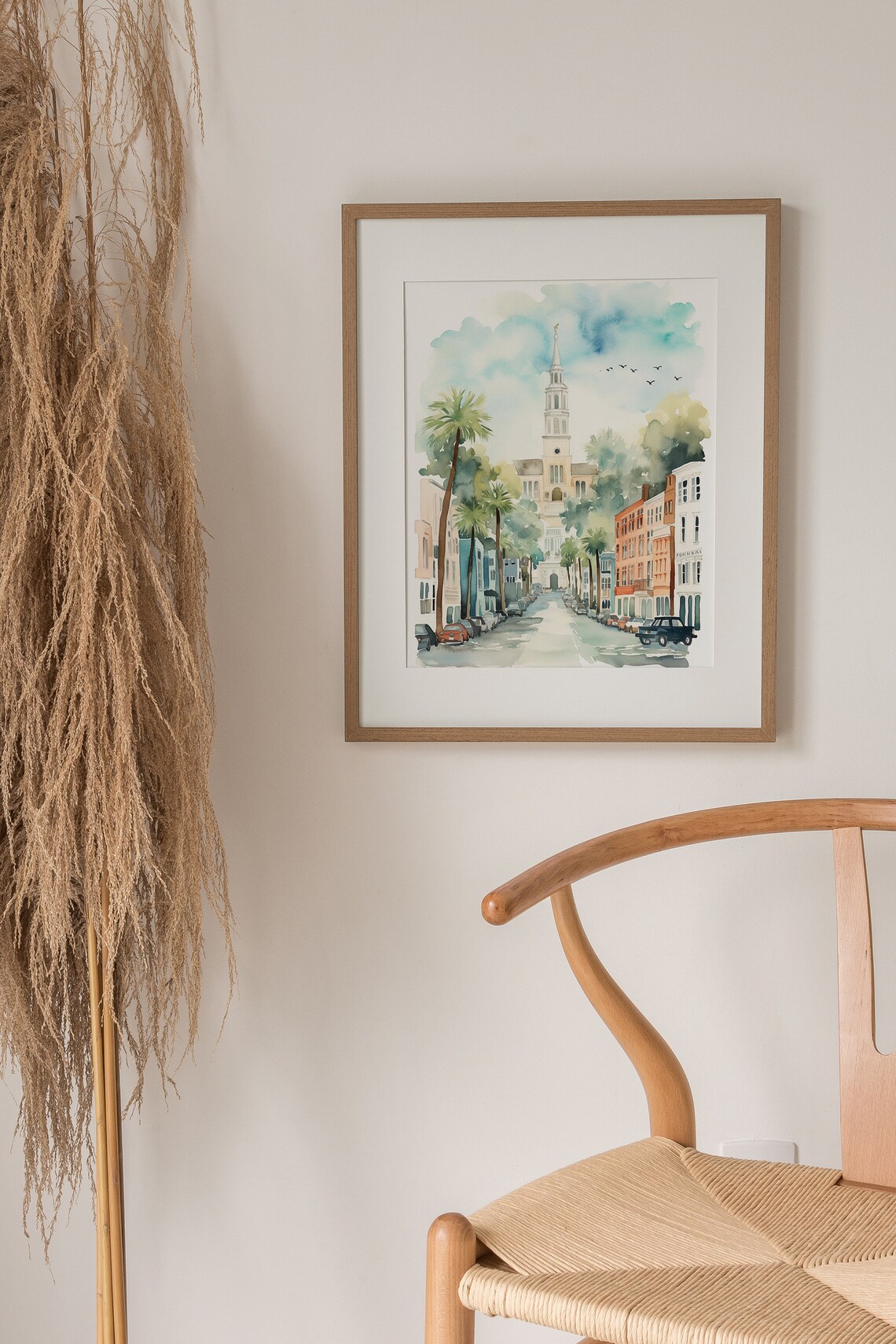Charleston Watercolor Cityscape, South Carolina Art Print - Image 4
