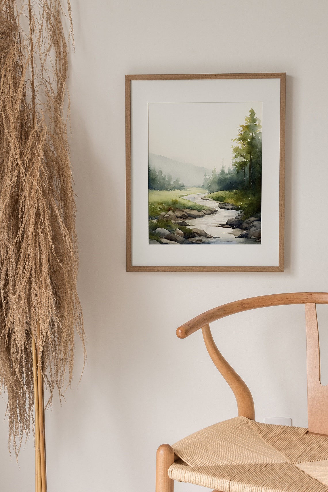 Pine Creek Colorado Mountain Stream Rocky River Watercolor Poster - Image 3