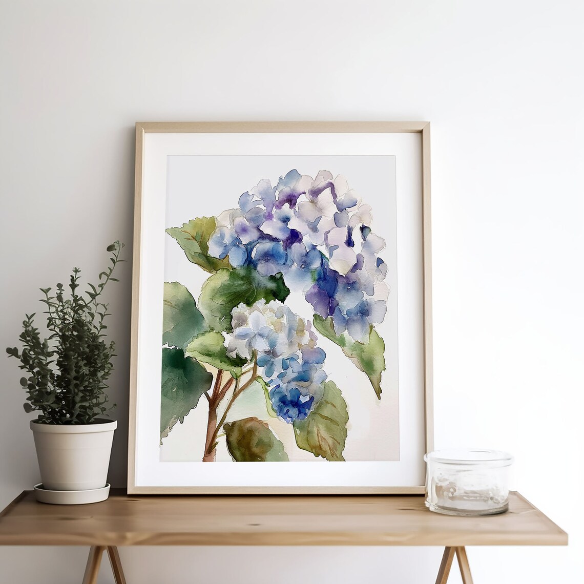 Hydrangea Watercolor Art Print, Spring Garden Flowers - Image 5