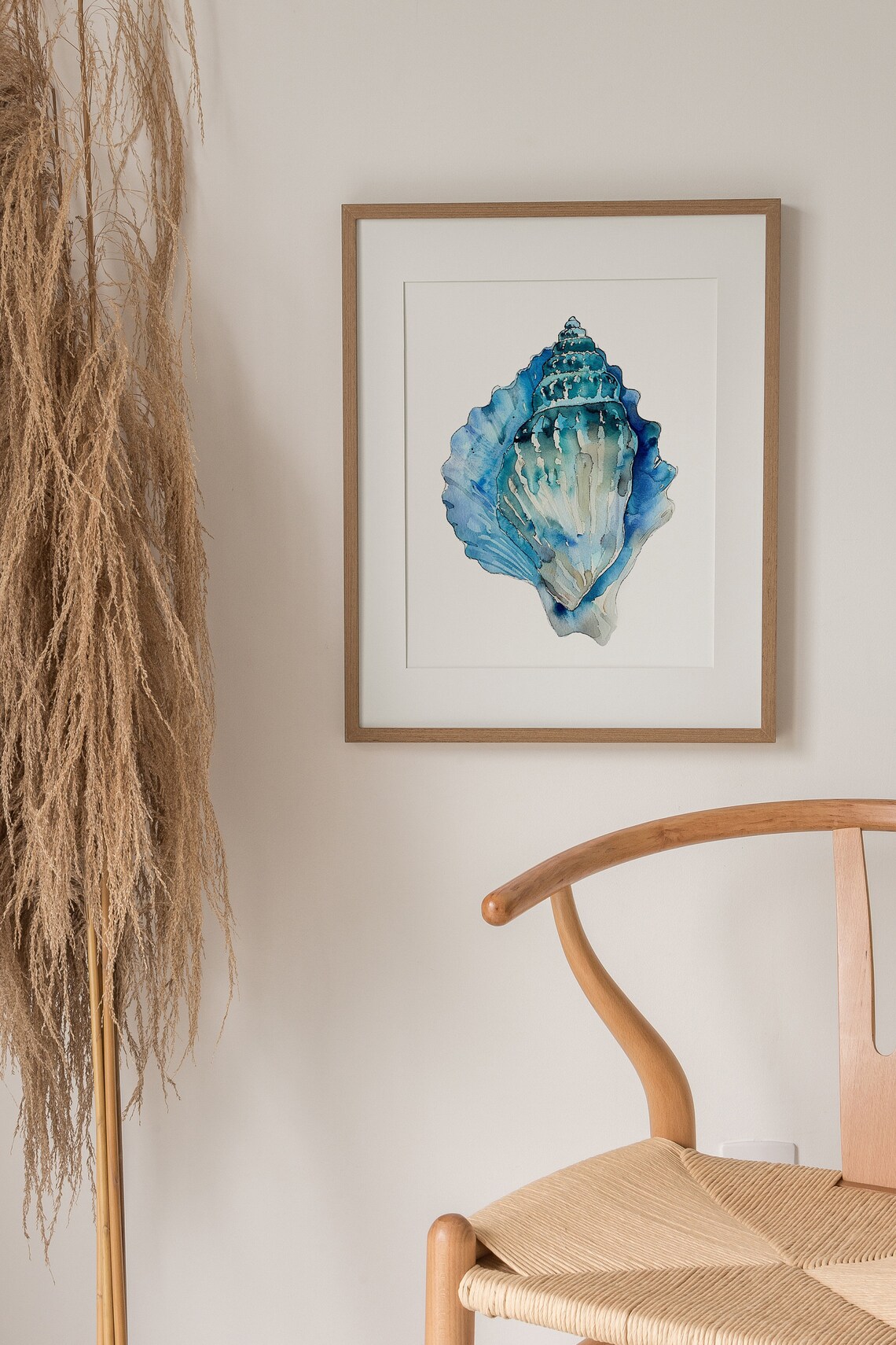 Seashell Watercolor Print, Coastal Nautical Art Print - Image 5
