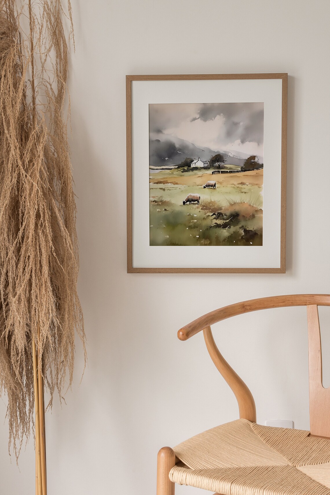 Glencoe Scottish Farm Watercolor Print, Farmhouse - Image 4
