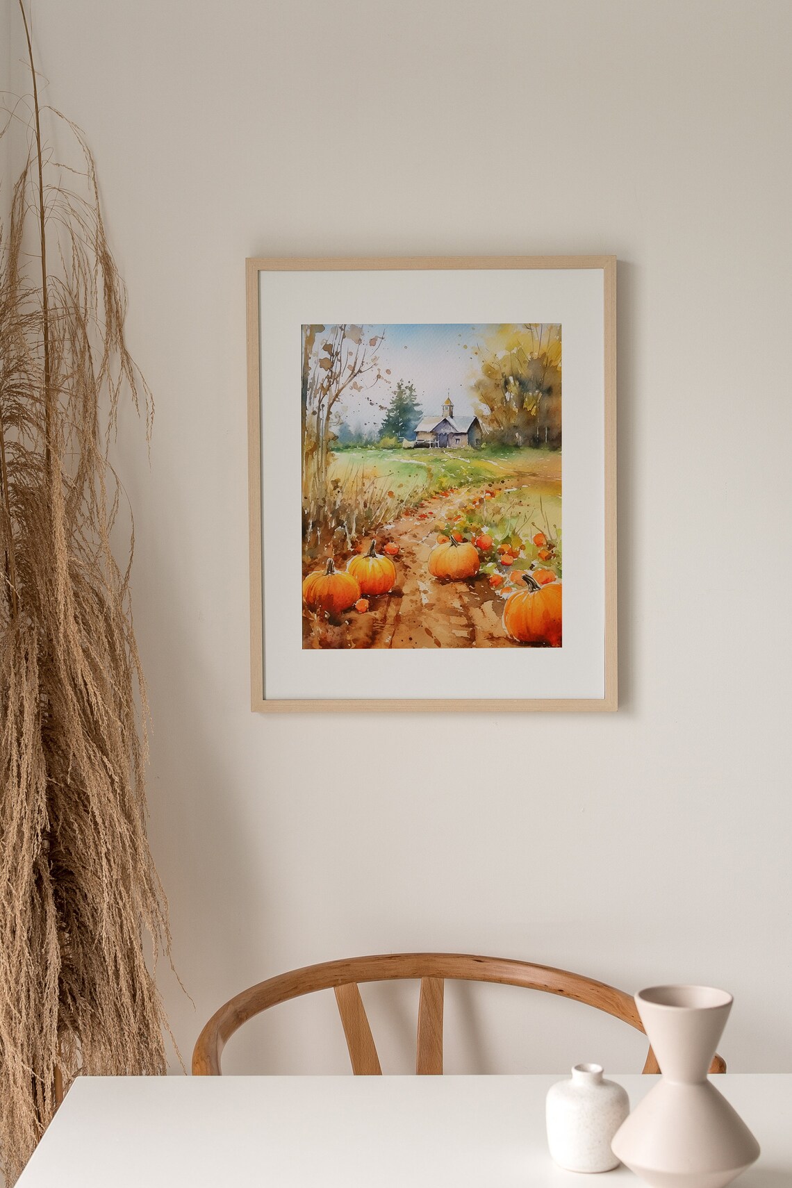 Farmhouse Watercolor Autumn Garden Art Print - Image 5