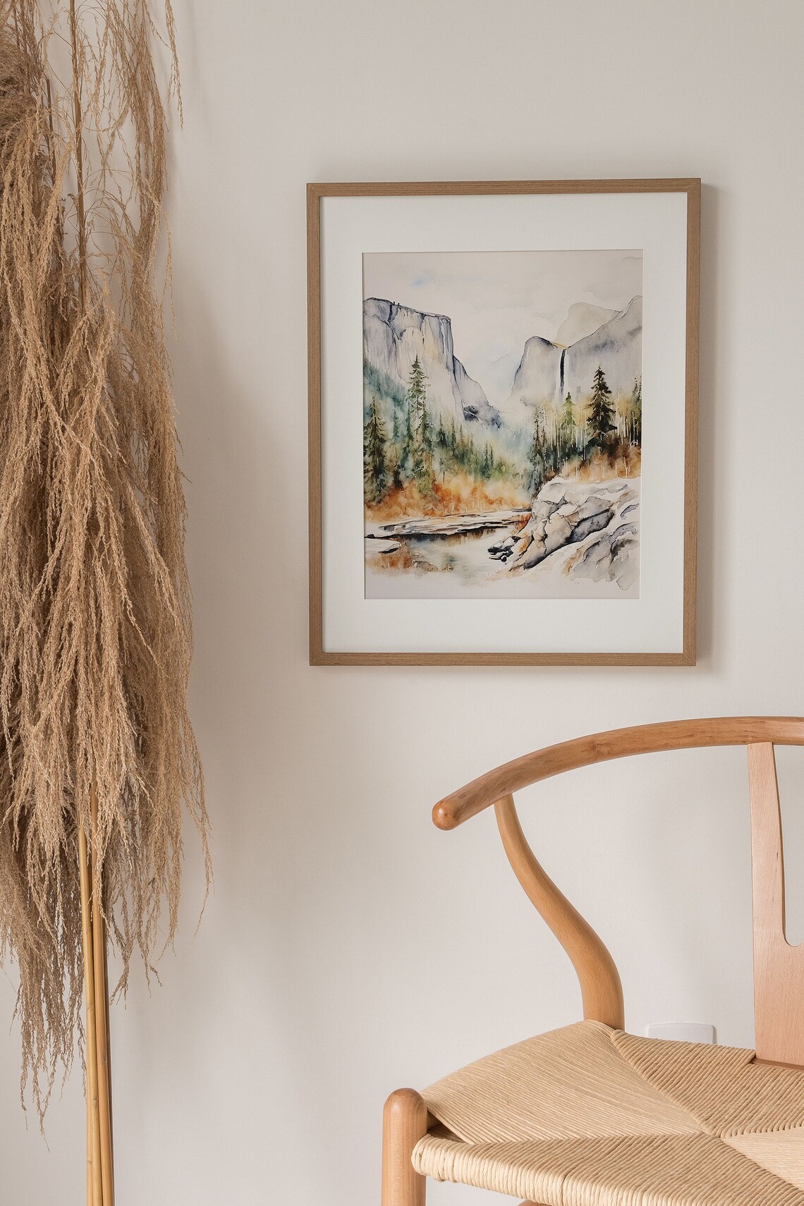 Yosemite Valley Watercolor Art Print, El Capitan - Image 2