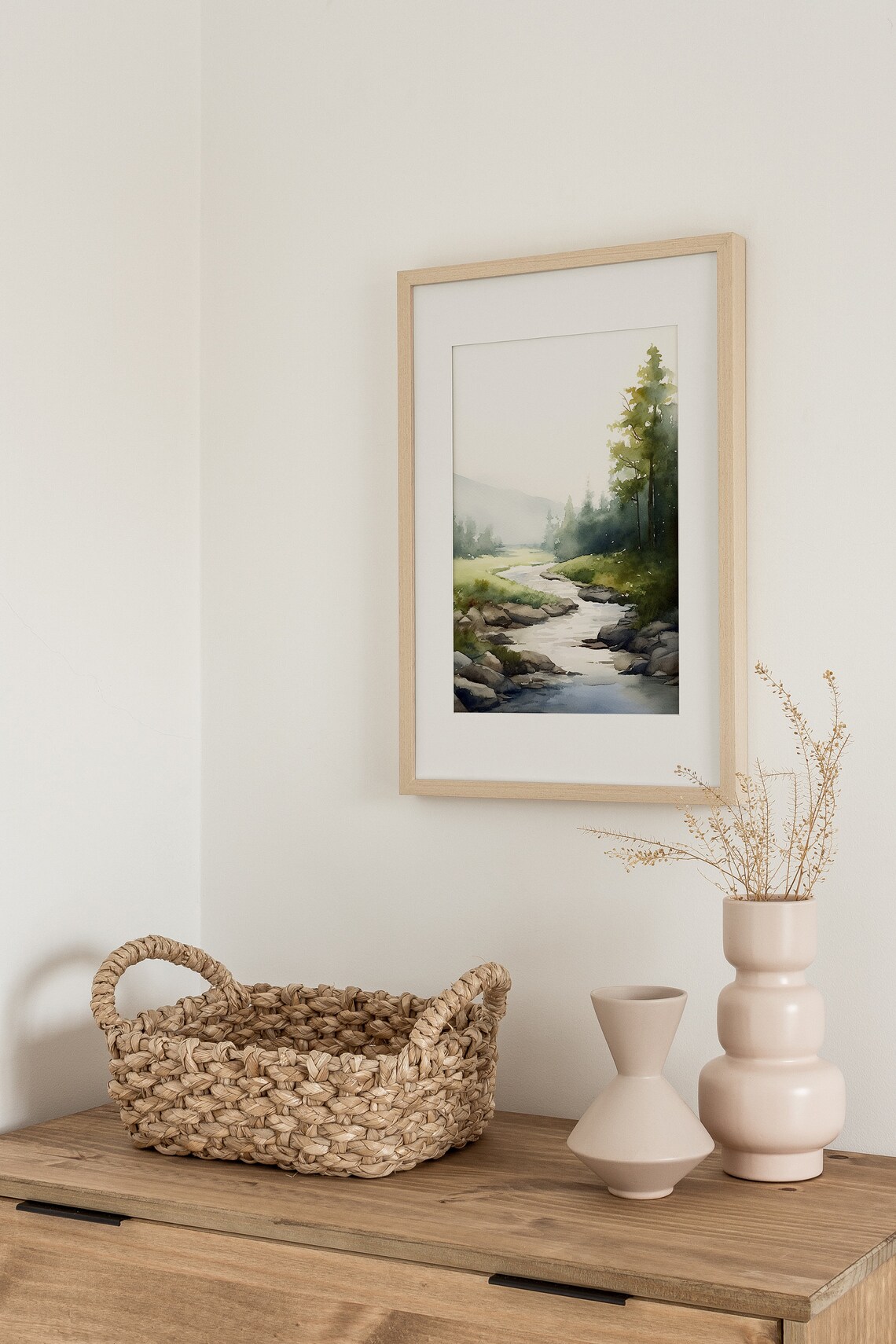 Pine Creek Colorado Mountain Stream Rocky River Watercolor Poster - Image 4