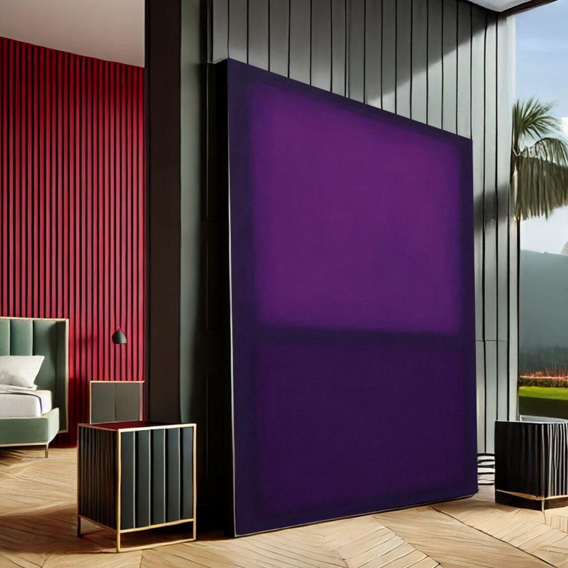 Mark Rothko Purple Color Field Wall Art Iconic Abstract Canvas Painting