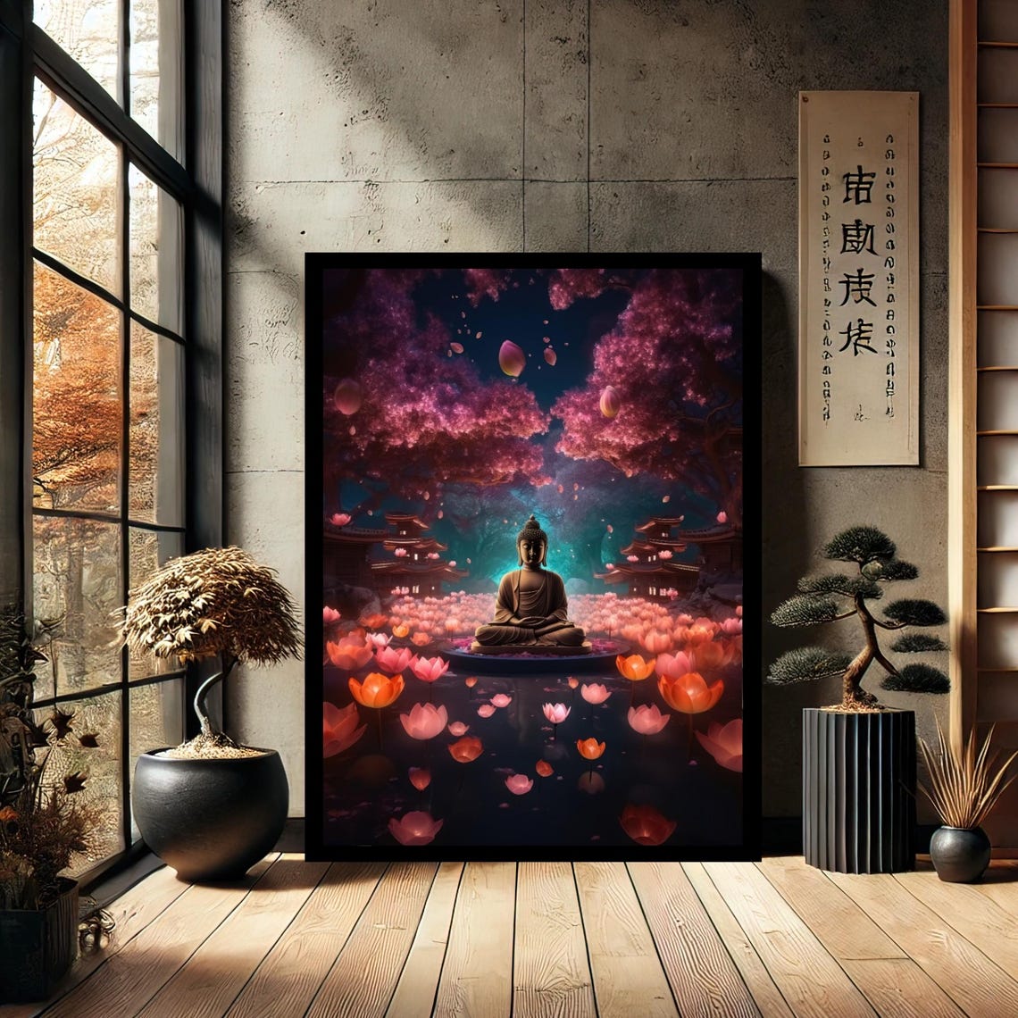 Colorful Buddha Buddhism Canvas Print Painting Wall Art Modern Abstract Home Decor