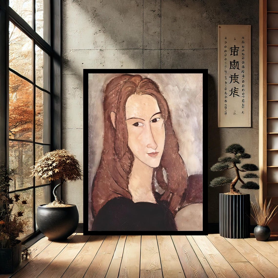 Amedeo Modigliani Portrait of Jeanne Hebuterne Classic Art Print