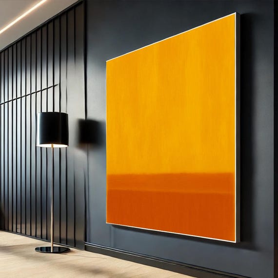 Mark Rothko Abstract Orange And Yellow Canvas Wall Art Modern Living Room Decor Ready To Hang Gift For Home Office