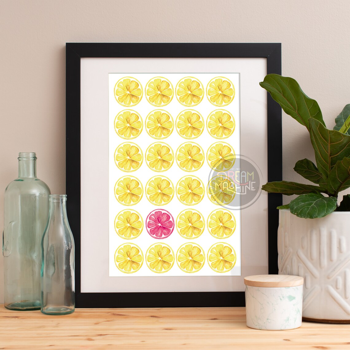 Motivational Pink Lemonade Whimsical Poster Print