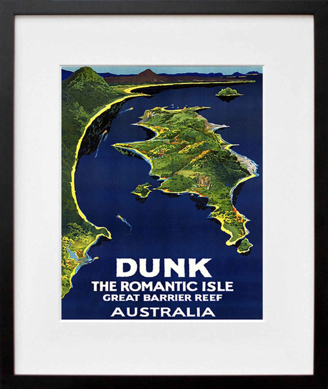 Dunk Island Art Queensland Print Australia Travel Poster Zt97a - Image 2