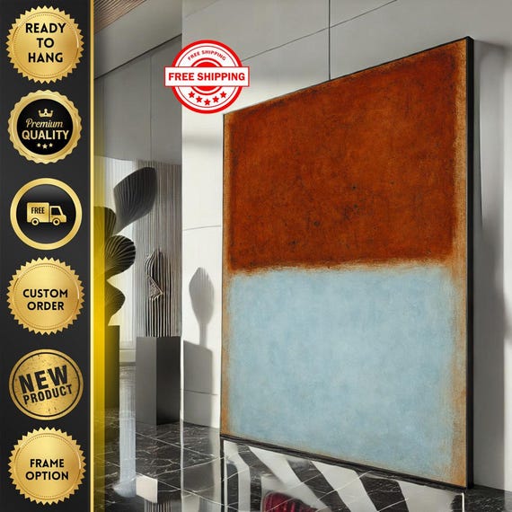 Mark Rothko Red And Blue Canvas Iconic Color Field Painting Reproduction For Bold Modern Interiors