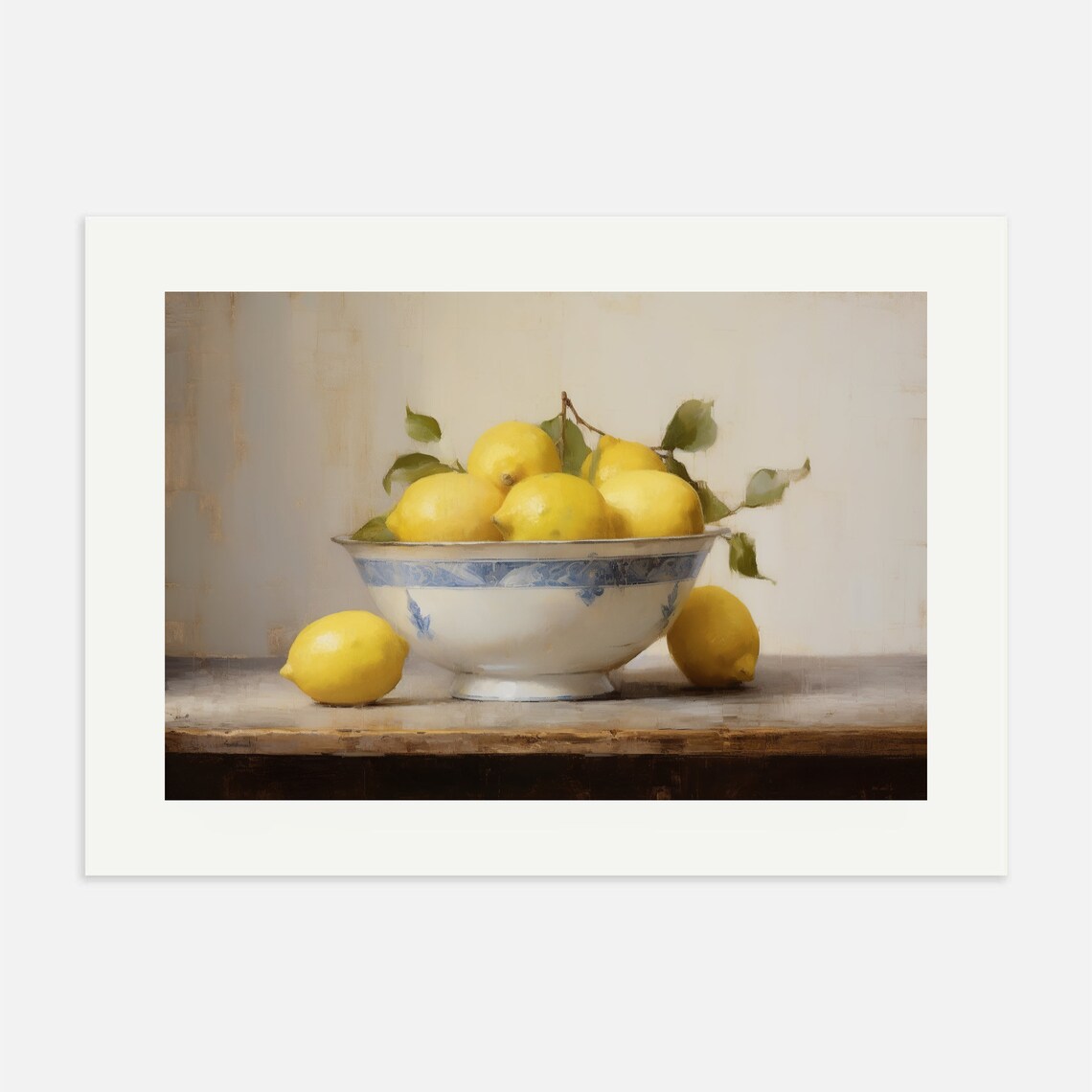 Vintage Lemon Still Life, French Country Art Print - Image 3