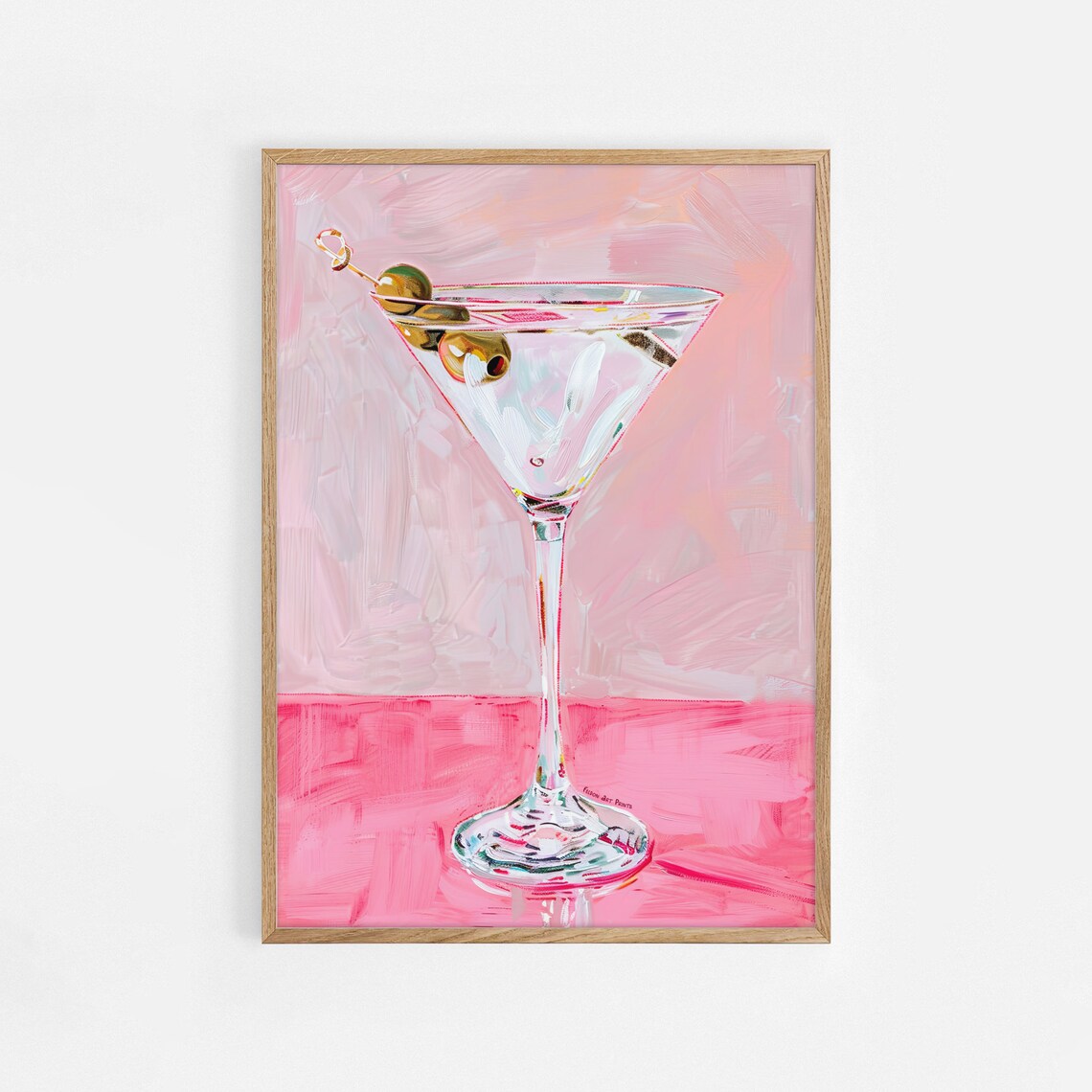 Cocktail Bar Cart Decor Retro Apartment Art Print