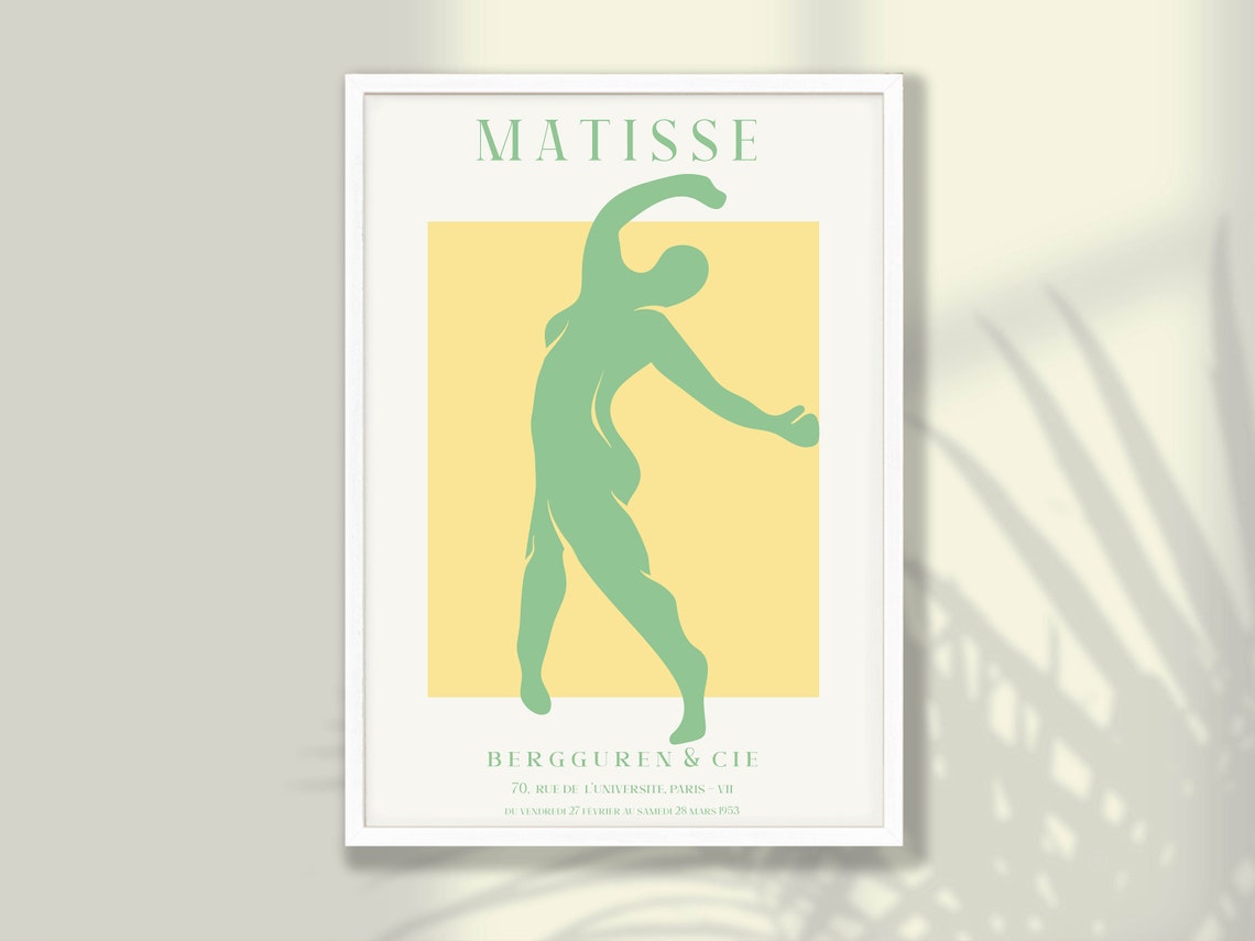 Matisse Green Dancer On Yellow Block Paris 1953 Exhibition Poster