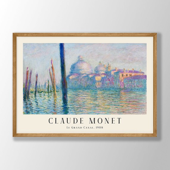 Claude Monet Le Grand Canal 1908 Venice Italy Impressionist Art Poster