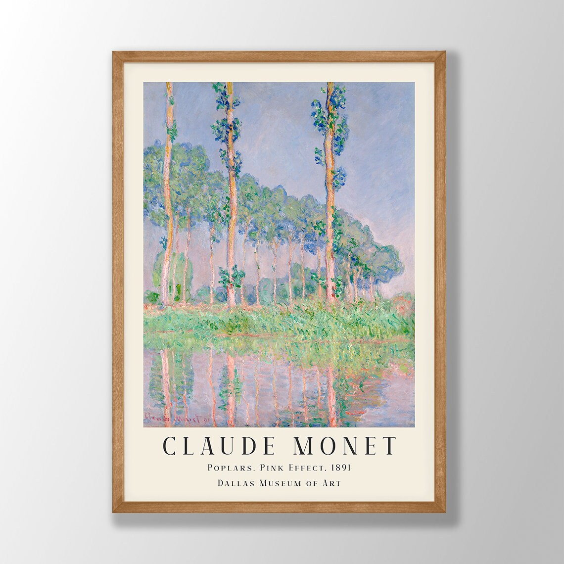 Claude Monet-Inspired Poplar Paintings Art Print