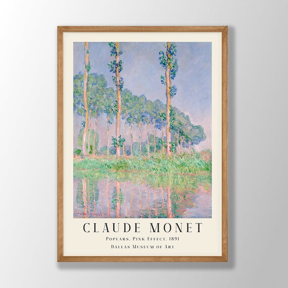 Claude Monet-Inspired Poplar Paintings Art Print
