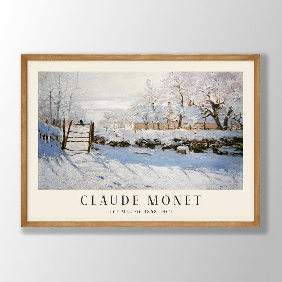 Claude Monet Art Print Paintings Wall Nouveau Prints Exhibition Farmhouse Decor Winter