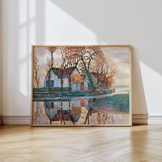 Piet Mondrian Painting Vintage Farm Art Print