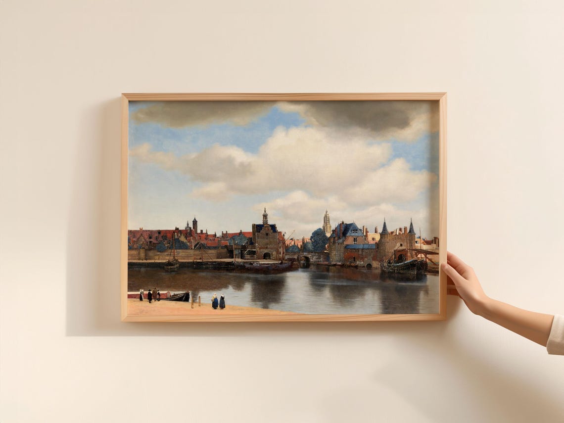 Vermeer View Of Delft Restored Dutch Museum Cityscape Art Poster