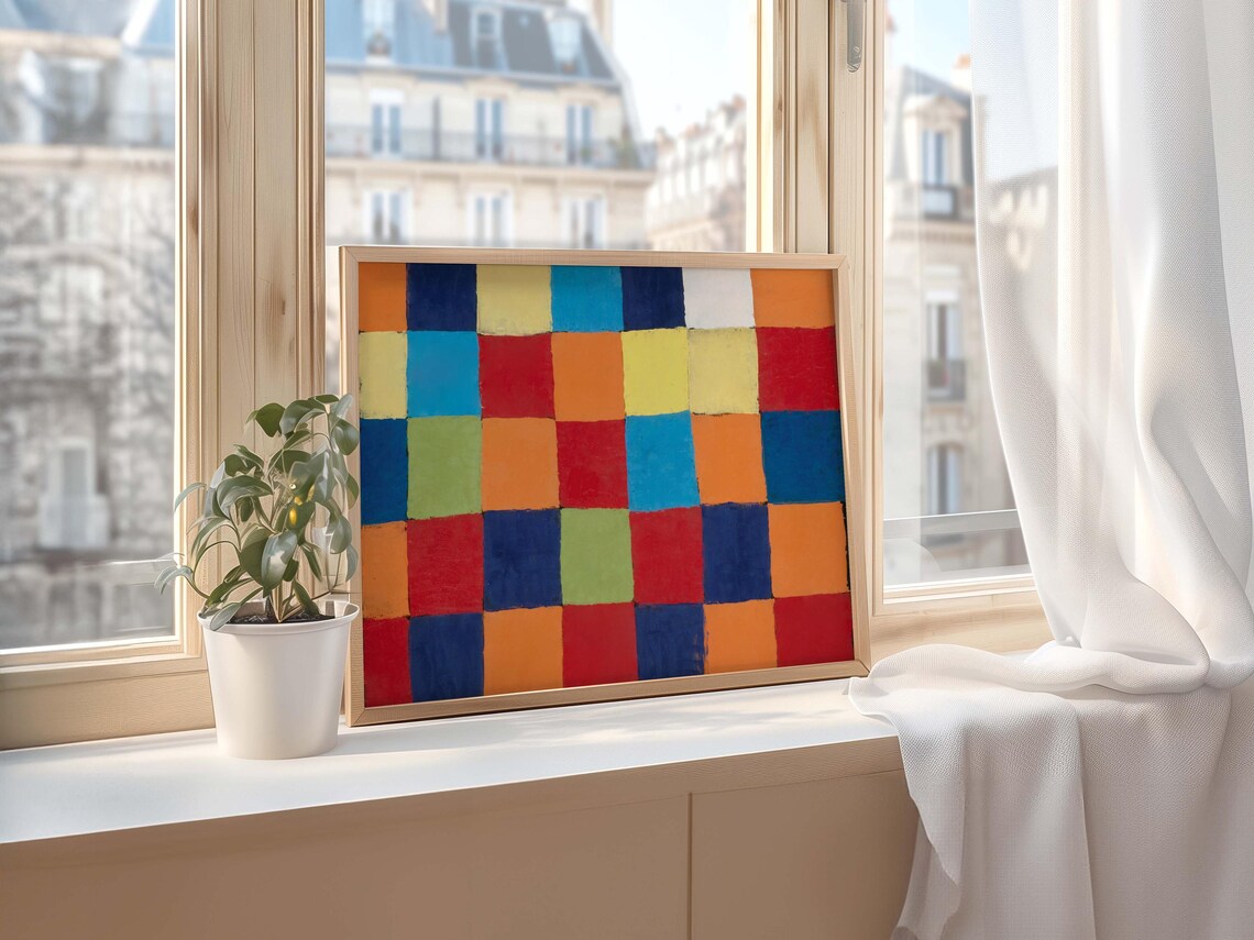 Paul Klee Bauhaus Color Chart Grid Abstract Modernist Art Poster