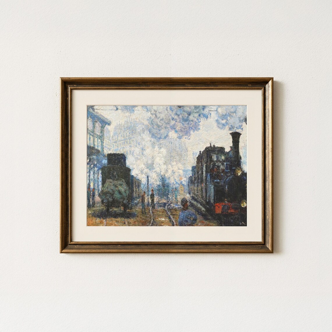 Claude Monet Arrival of the Normandy Train Saint Lazare Station Poster