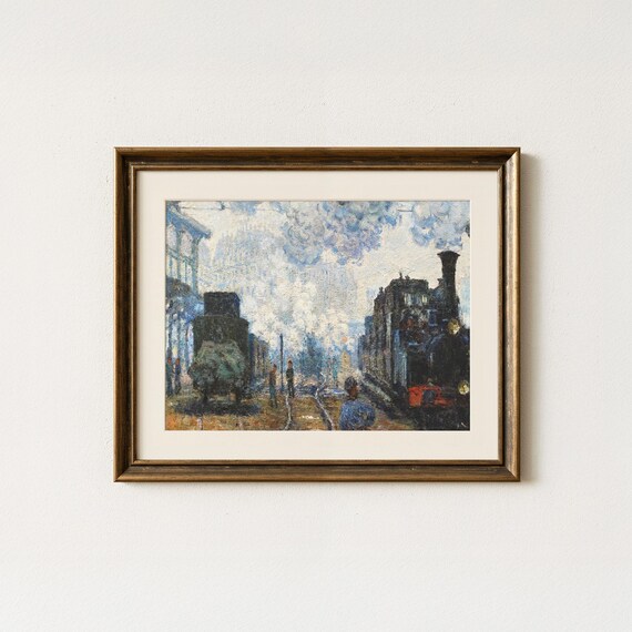 Claude Monet Arrival of the Normandy Train Saint Lazare Station Poster