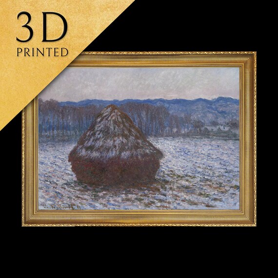Stack Of Wheat By Claude Monet 3d Printed With Texture And Brush Strokes Looks Like Original Oil Painting