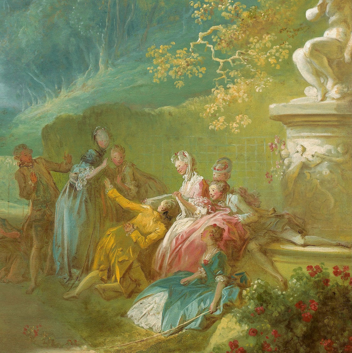 Jean Honore Fragonard Playful Hot Cockles Garden Party Poster - Image 2