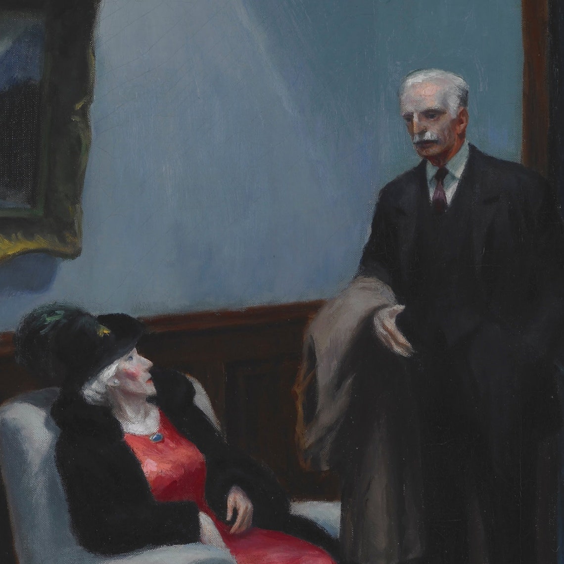 Edward Hopper Hotel Lobby 1943 American Realist Scene Art Print - Image 3
