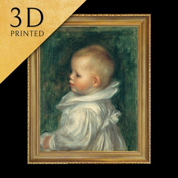 Portrait Of Claude Renoir By Pierre Auguste Renoir 3d Printed With Texture And Brush Strokes Looks Like Original Oil Painting