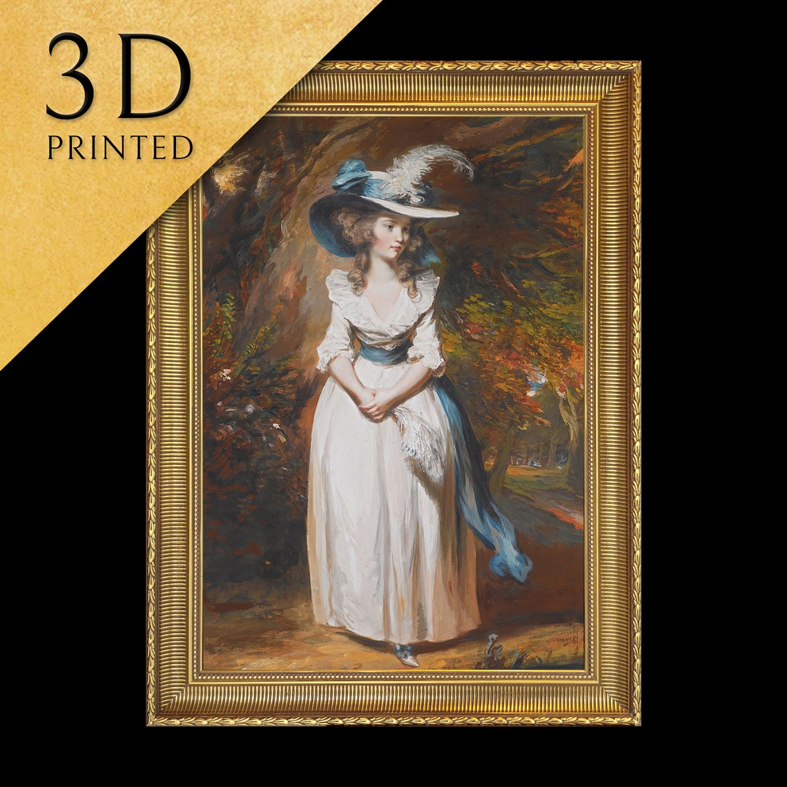 Daniel Gardner Mary Whitbread Lady In White Woods Stroll Wall Art