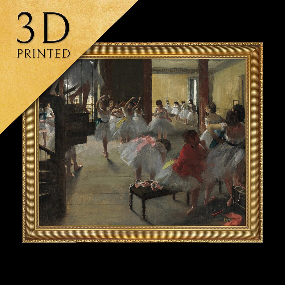 The Dance Class By Edgar Degas 3d Printed With Texture And Brush Strokes Looks Like Original Oil Painting