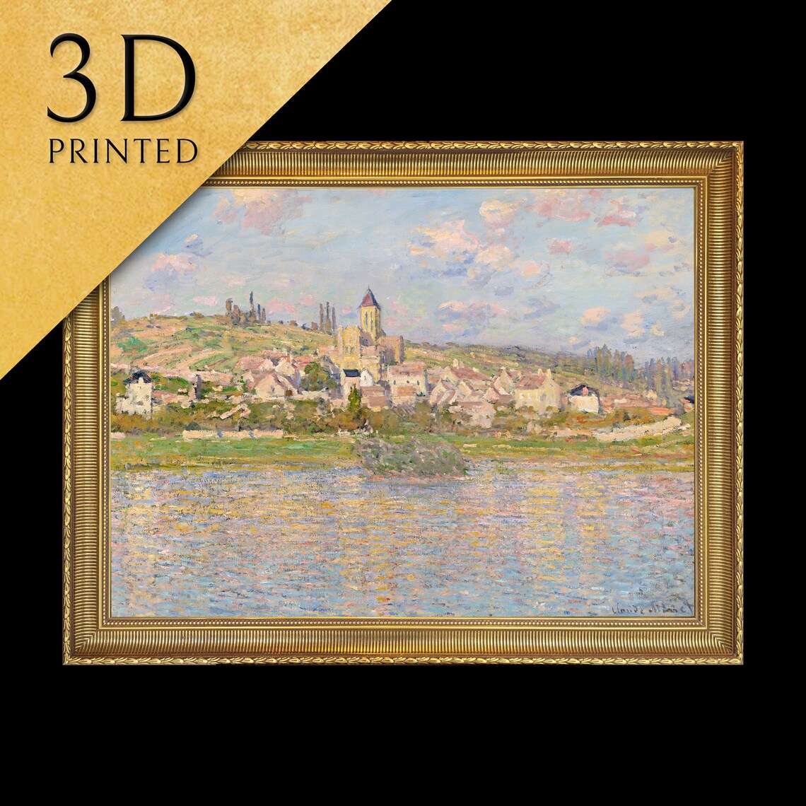 Vetheuil by Claude Monet, Oil-Painting Style Print