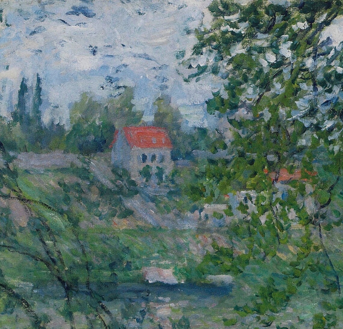 Through The Trees By Claude Monet 3d Printed With Texture And Brush Strokes Looks Like Original Oil Painting - Image 3