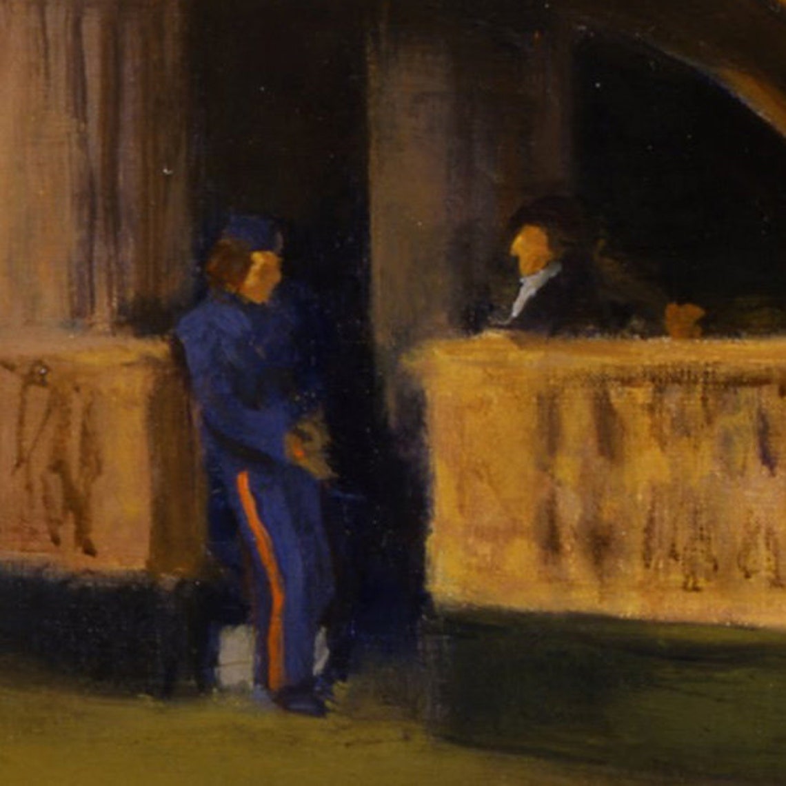 Edward Hopper Shakespeare at Dusk Theatre Lobby Evening Wall Art - Image 3