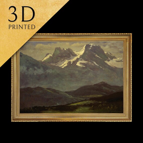 Albert Bierstadt Snow Covered Mountains Summer Snow Peaks Poster