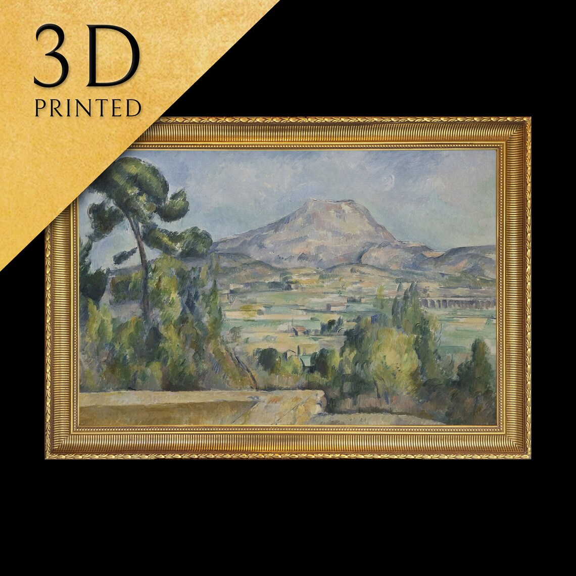 Paul Cezanne Mont Sainte Victoire Mountain Pines Textured Poster