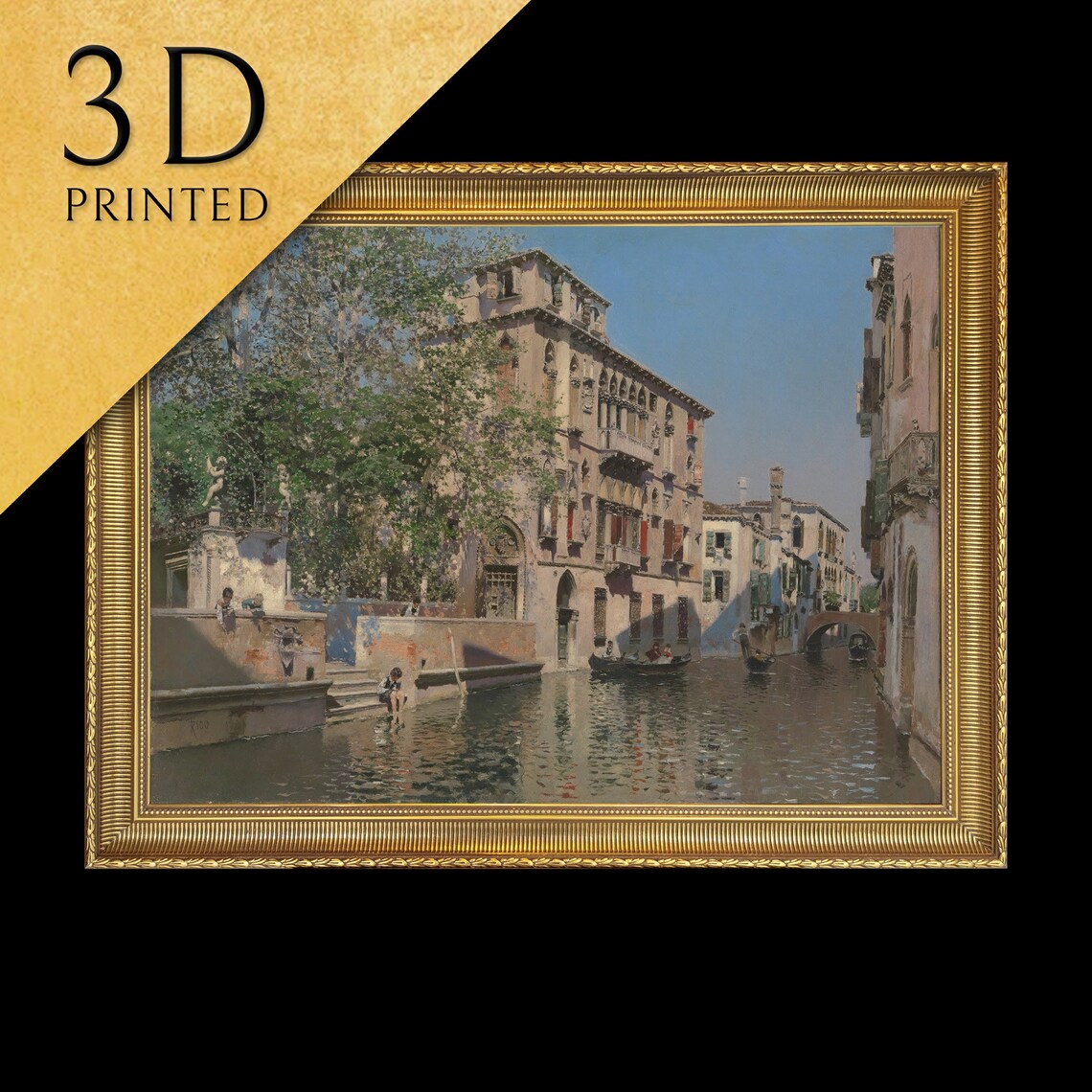 Venice Canal by Martín Rico, Oil Painting Print