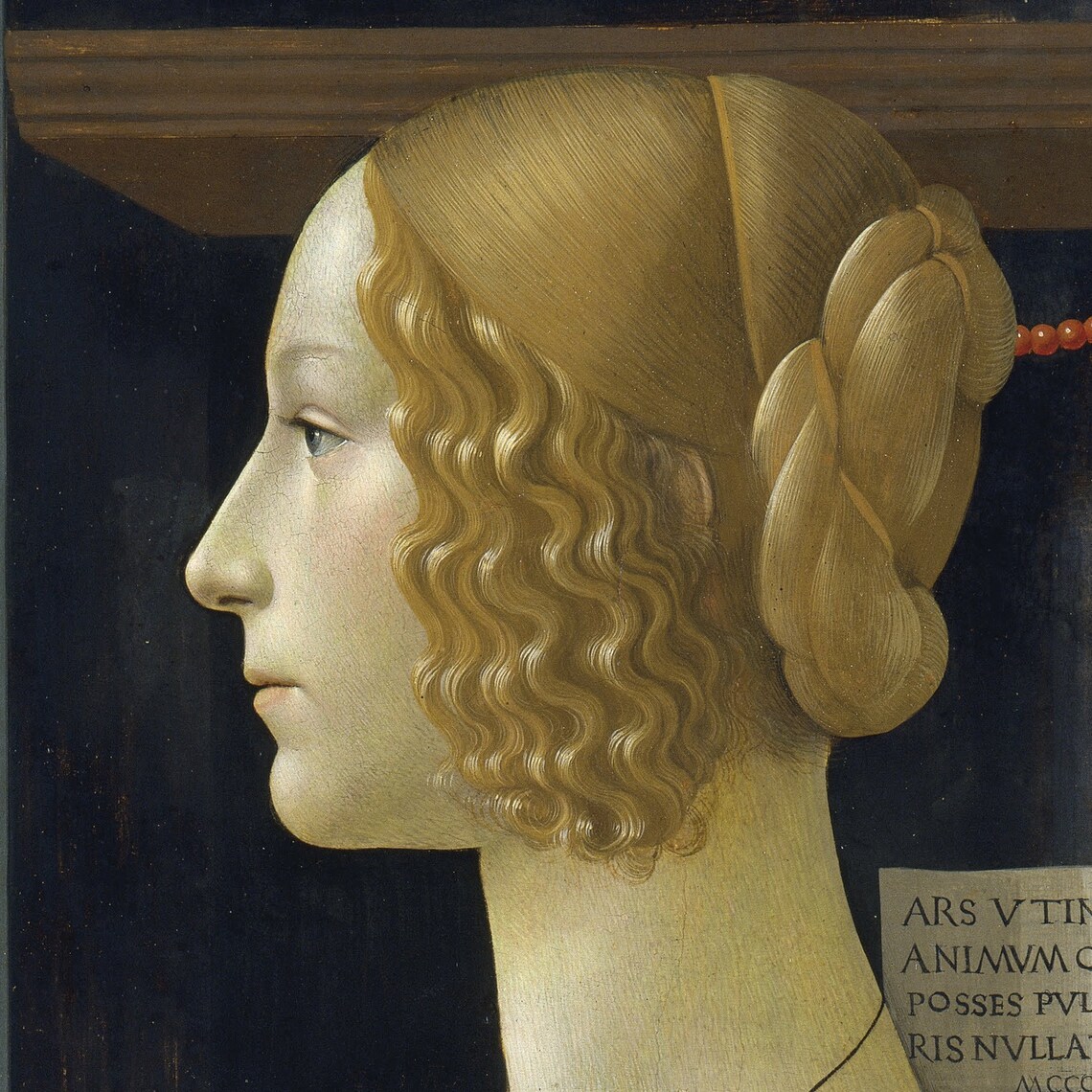 Portrait of Giovanna by Domenico Ghirlandaio Renaissance Profile Poster - Image 2