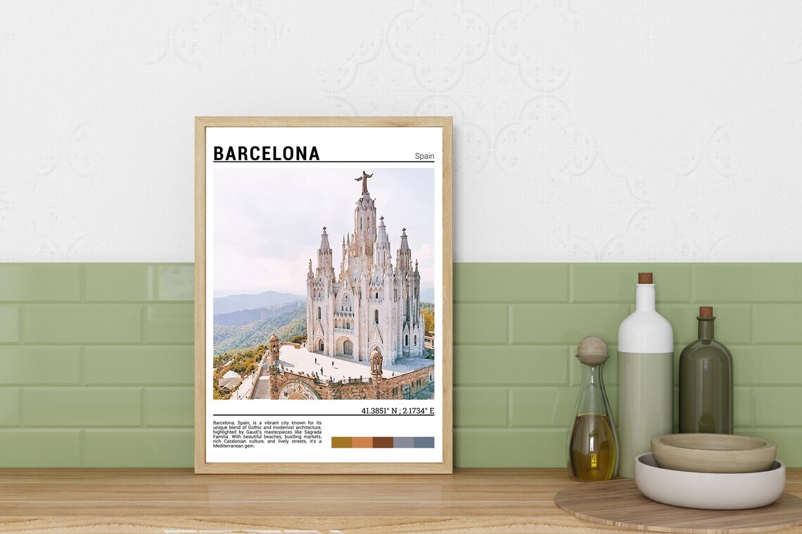 Barcelona Print Barcelona Poster Barcelona Wall Art Barcelona Travel Barcelona Art Print Barcelona Photo Barcelona Artwork - Image 3