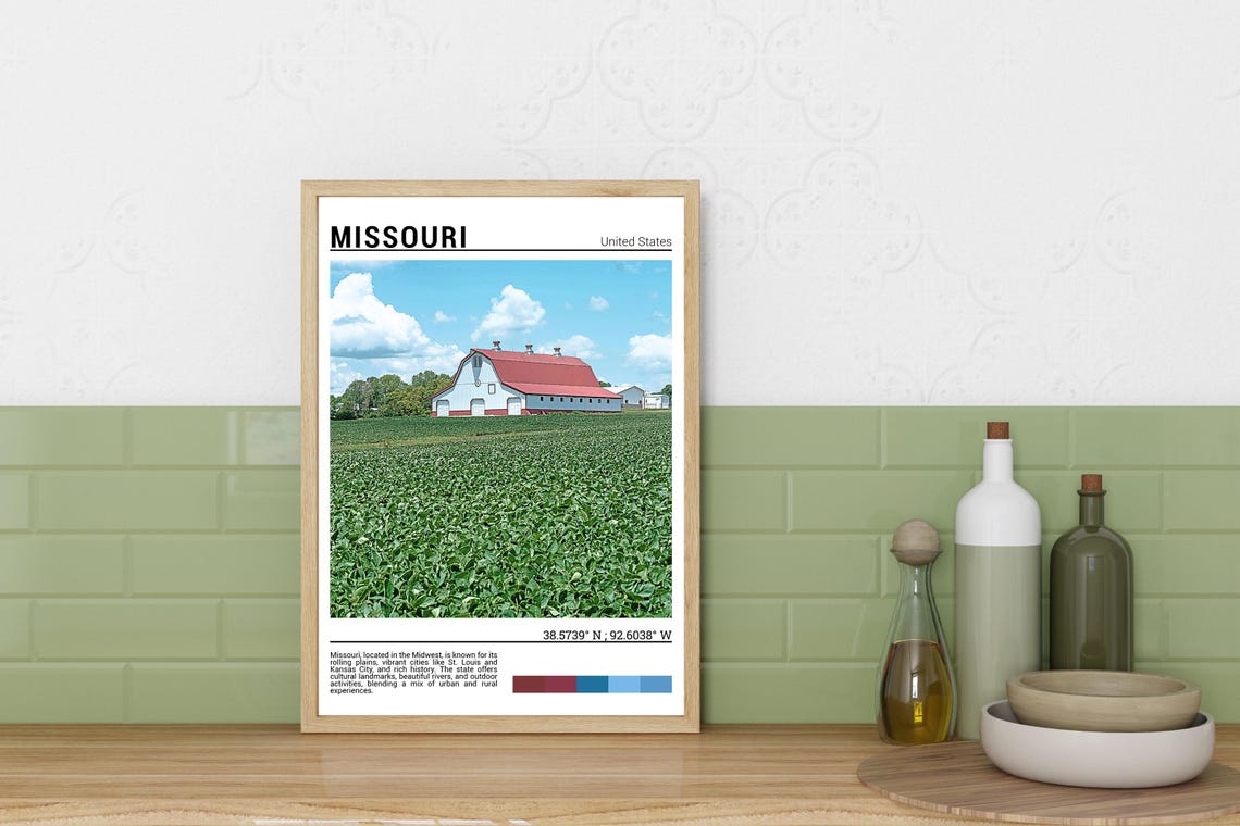 Missouri Wall Art Print Missouri Photo Missouri Artwork Missouri Poster Print Missouriusa - Image 3