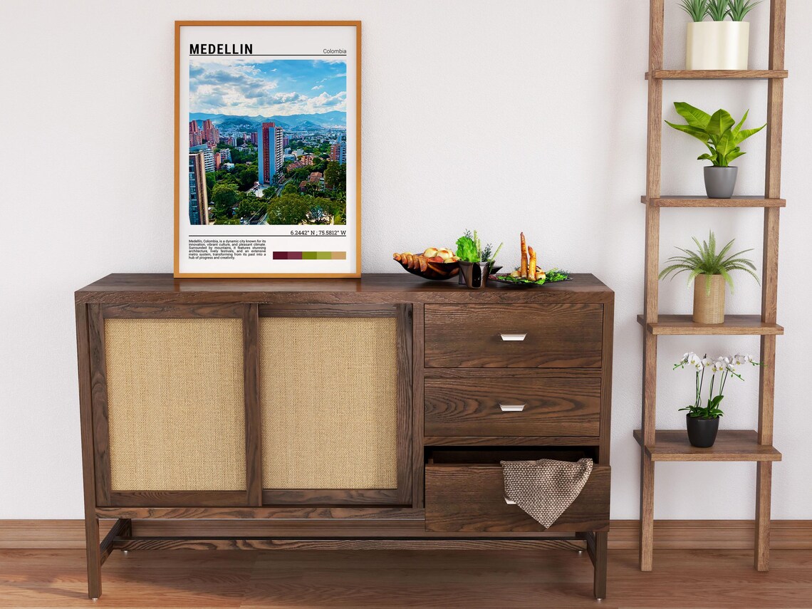Medellin Colombia Travel Poster, Wall Art Print - Image 4