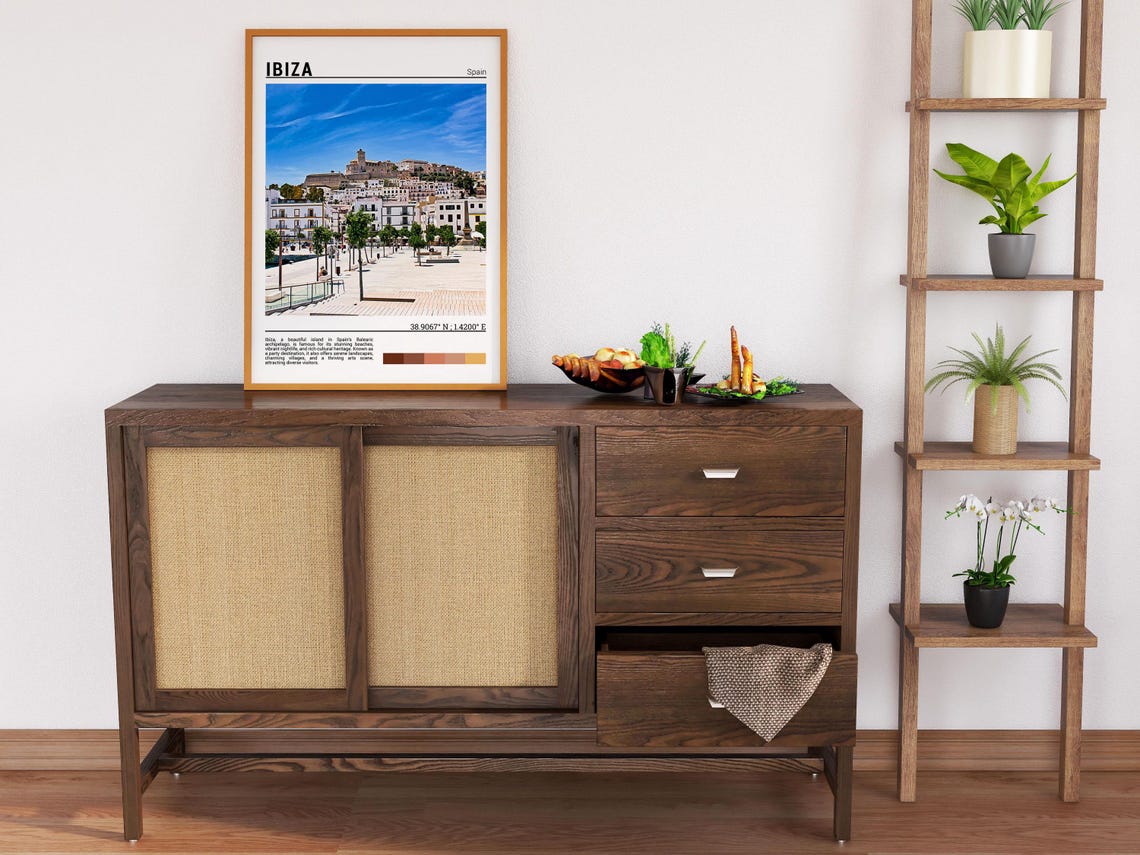Ibiza Spain Dalt Vila Old Town Whitewashed Houses Photo Poster - Image 6